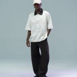 تیشرت باکسی یقه دار مدل L.A